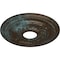 Ekena Millwork Galway Ceiling Medallion (Canopies up to 3 1/4"), 15 3/4"OD x 3 1/4"ID x 1"P, Bronze Blue Patina CM15GABBS - alternate 2